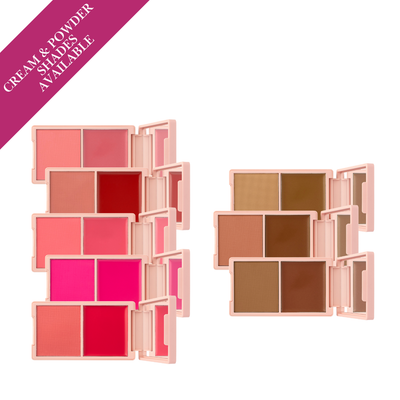 Crème de la Cheeks | Cream & Powder Face Palette - Blush Collection