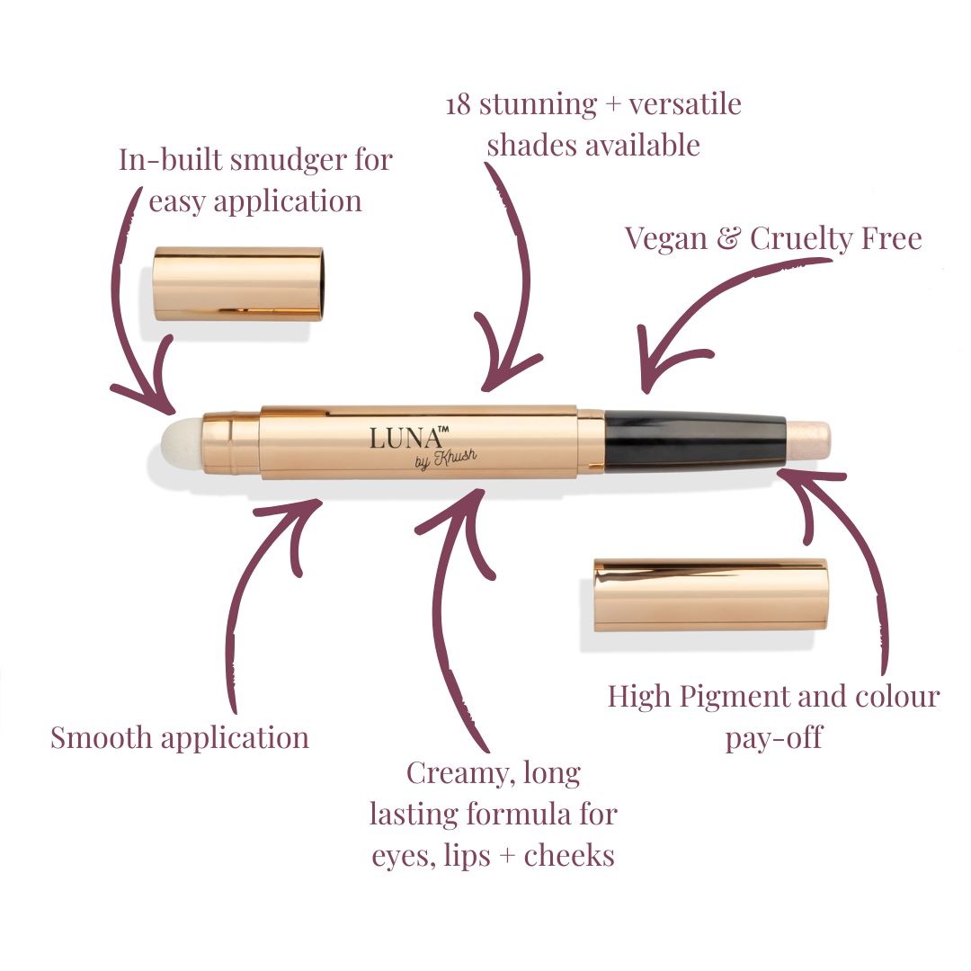Eyeshadow + smudger duo stick